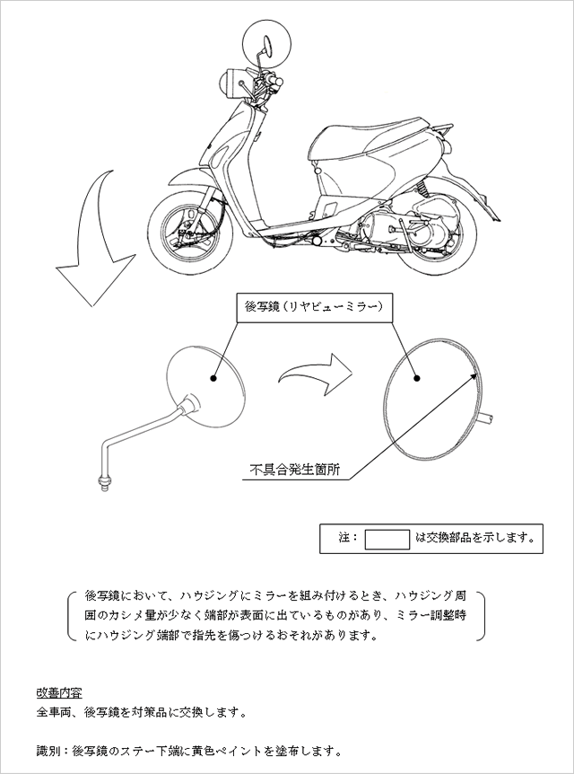 (参考 : リヤドア) 不具合箇所説明図