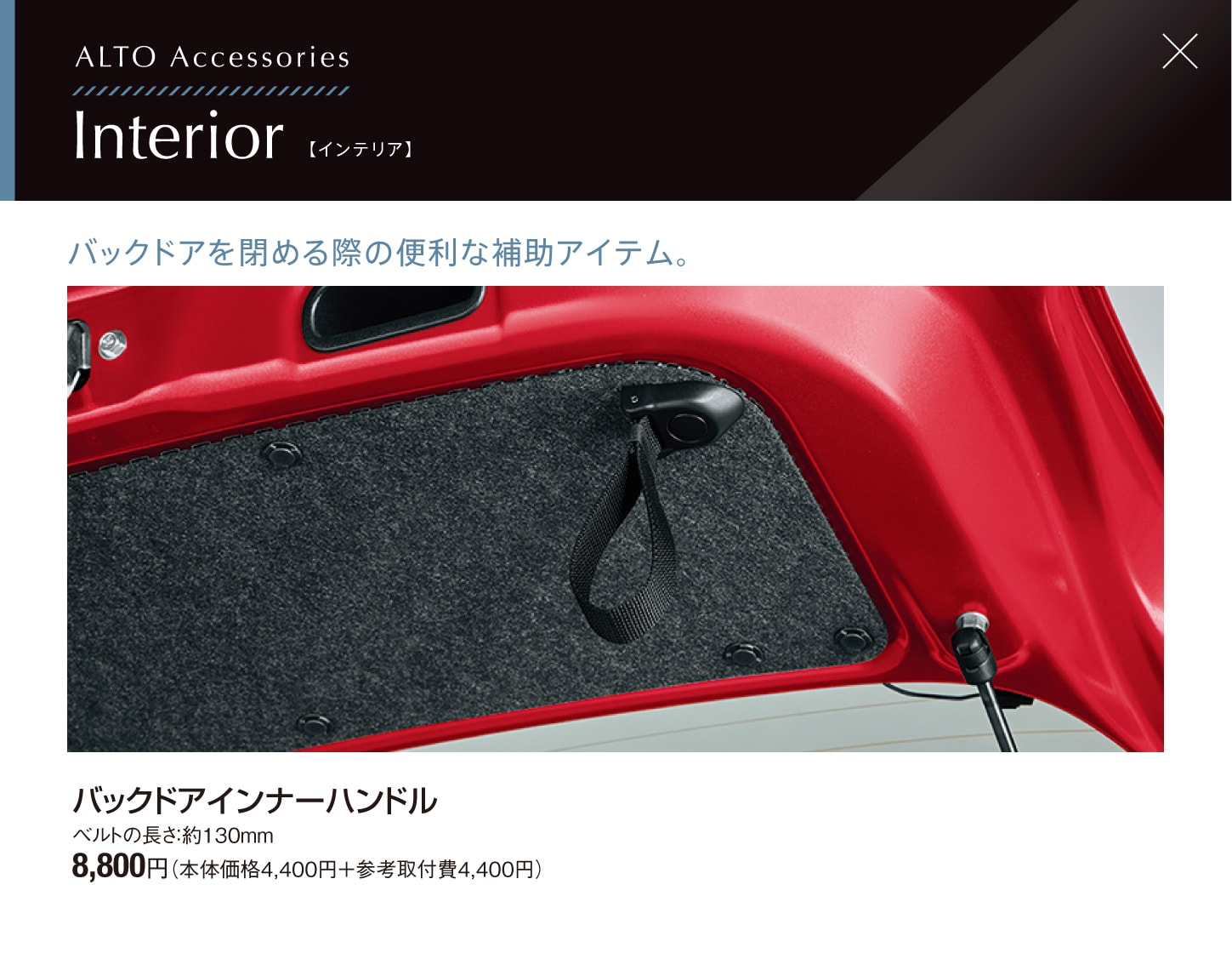 バックドアインナーハンドル