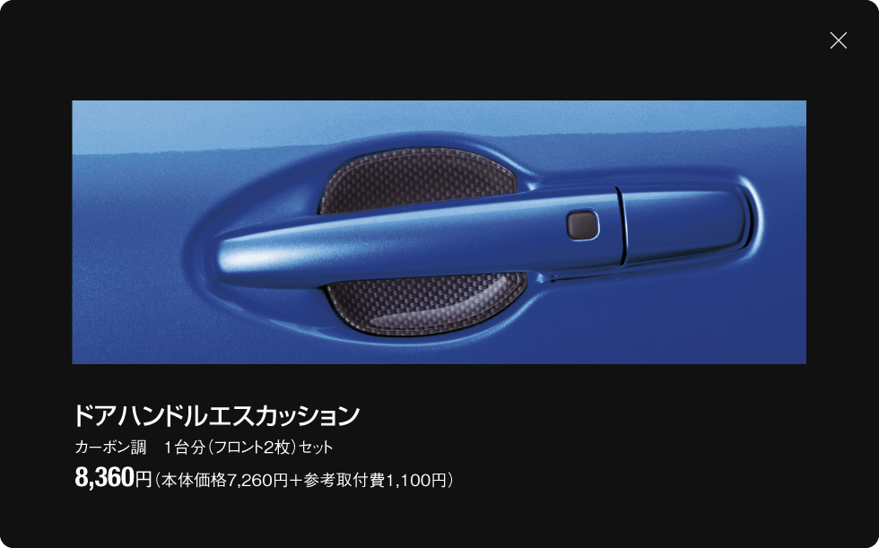 ドアハンドルエスカッション