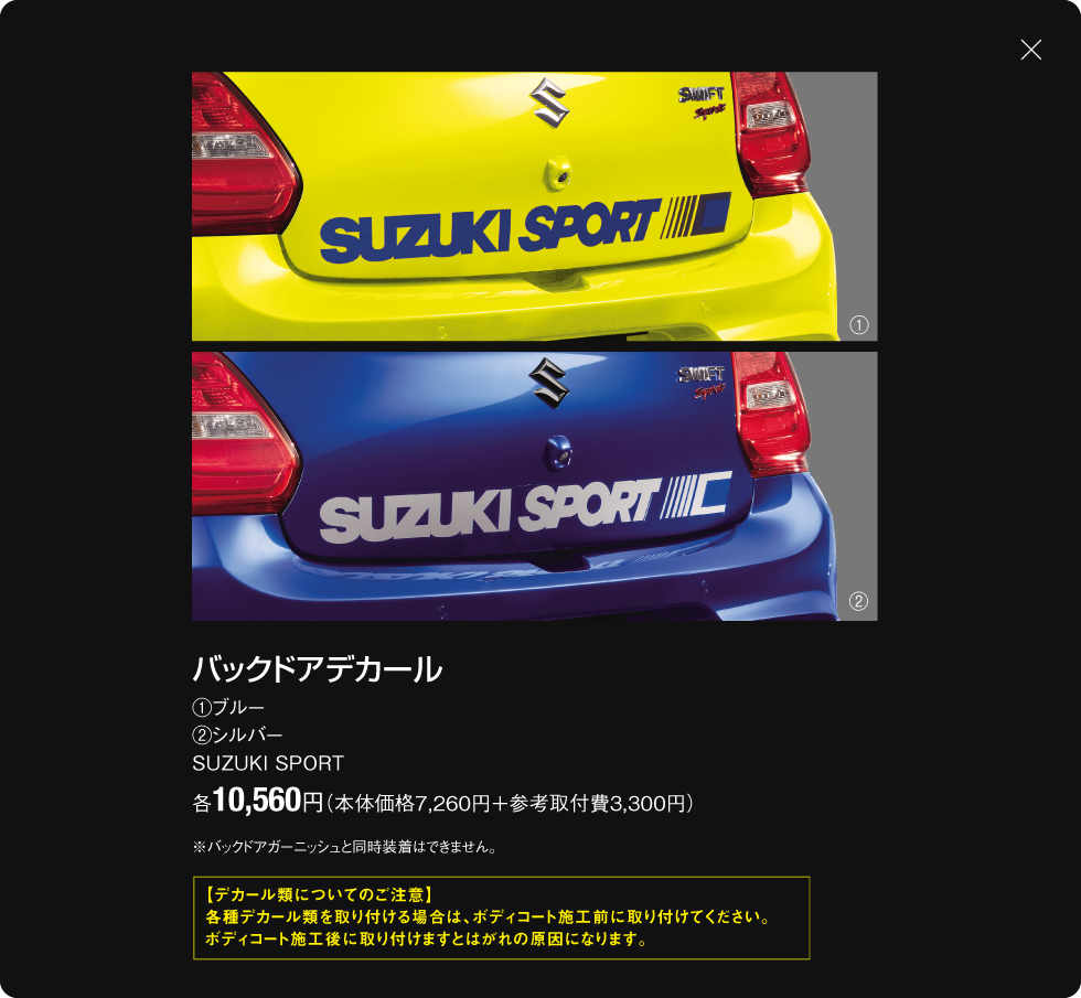 バックドアデカール