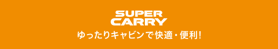 SUPERCARRY ゆったりキャビンで快適・便利!