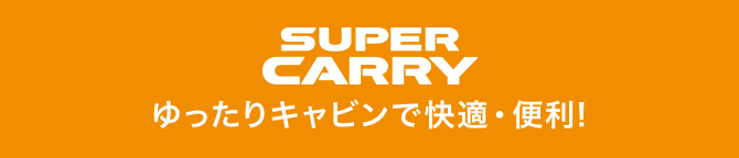 SUPERCARRY ゆったりキャビンで快適・便利!