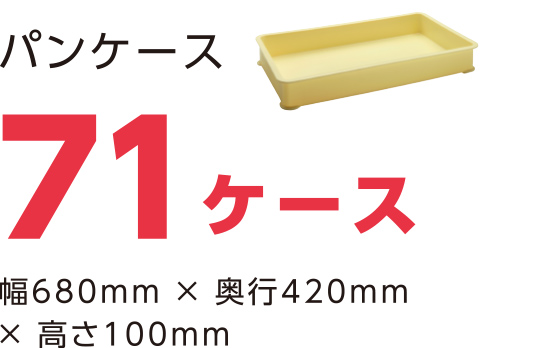 パンケース71ケース 幅680mm × 奥行420mm × 高さ100mm
