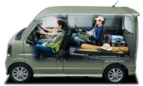 3名乗車 + 荷物