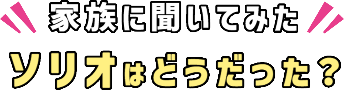 家族に聞いてみた ソリオはどうだった？