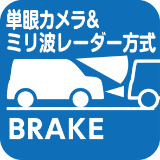 単眼カメラ&ミリ波レーダー方式 BRAKE