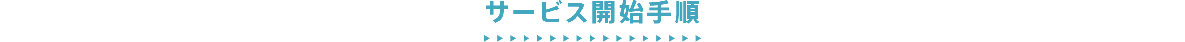 サービス開始手順