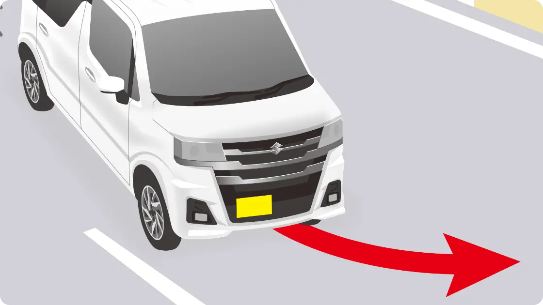 ｢車線をはみ出さない｣をサポート