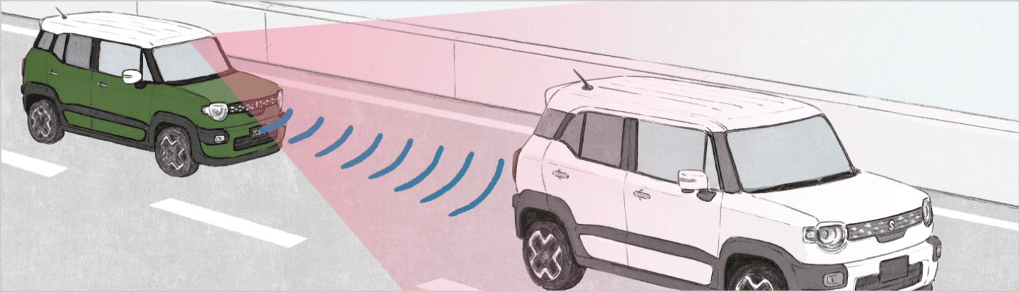 アダプティブクルーズコントロール（ACC）［全車速追従機能・停⽌保持機能付］<br class='u-is-pc'><span>（HYBRID MZ）</span><br>アダプティブクルーズコントロール（ACC）［全車速追従機能付］<br class='u-is-pc'><span>（HYBRID MX）</span>