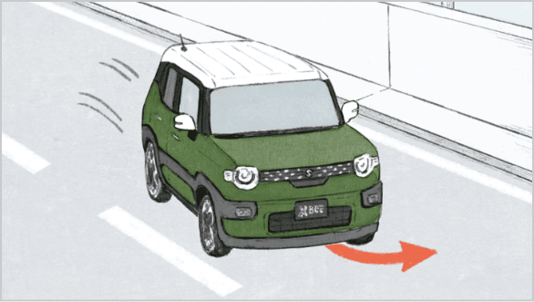 車線逸脱抑制機能