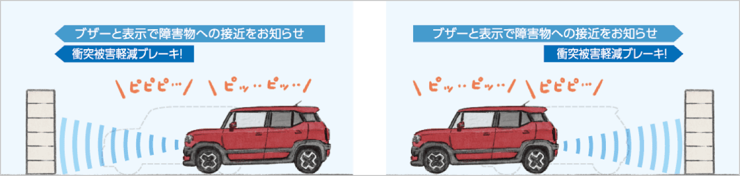 低速時ブレーキサポート(前進・後退)