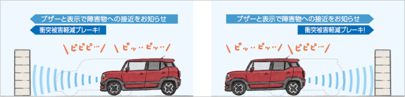低速時ブレーキサポート(前進・後退)