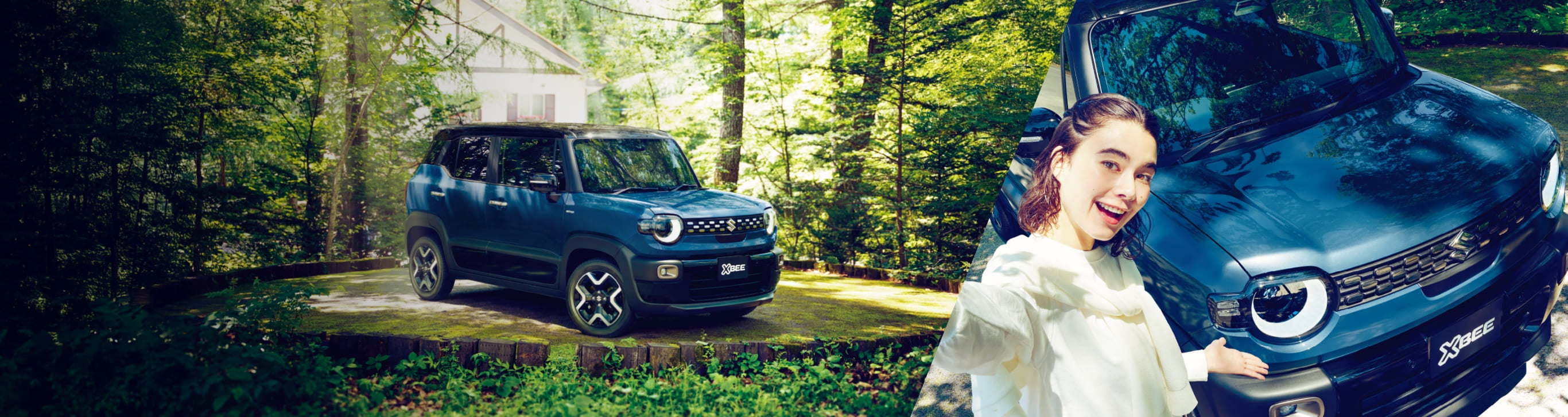 HYBRID MZ 2WD 全方位モニター付メモリーナビゲーション・スズキコネクト対応通信機装着車 ボディーカラーはミスティックブルーメタリックブラックタフ2トーン(FJK)