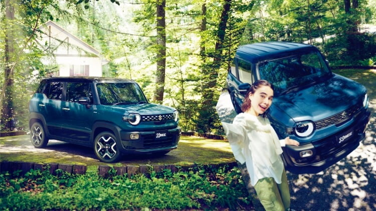 HYBRID MZ 2WD 全方位モニター付メモリーナビゲーション・スズキコネクト対応通信機装着車 ボディーカラーはミスティックブルーメタリックブラックタフ2トーン(FJK)