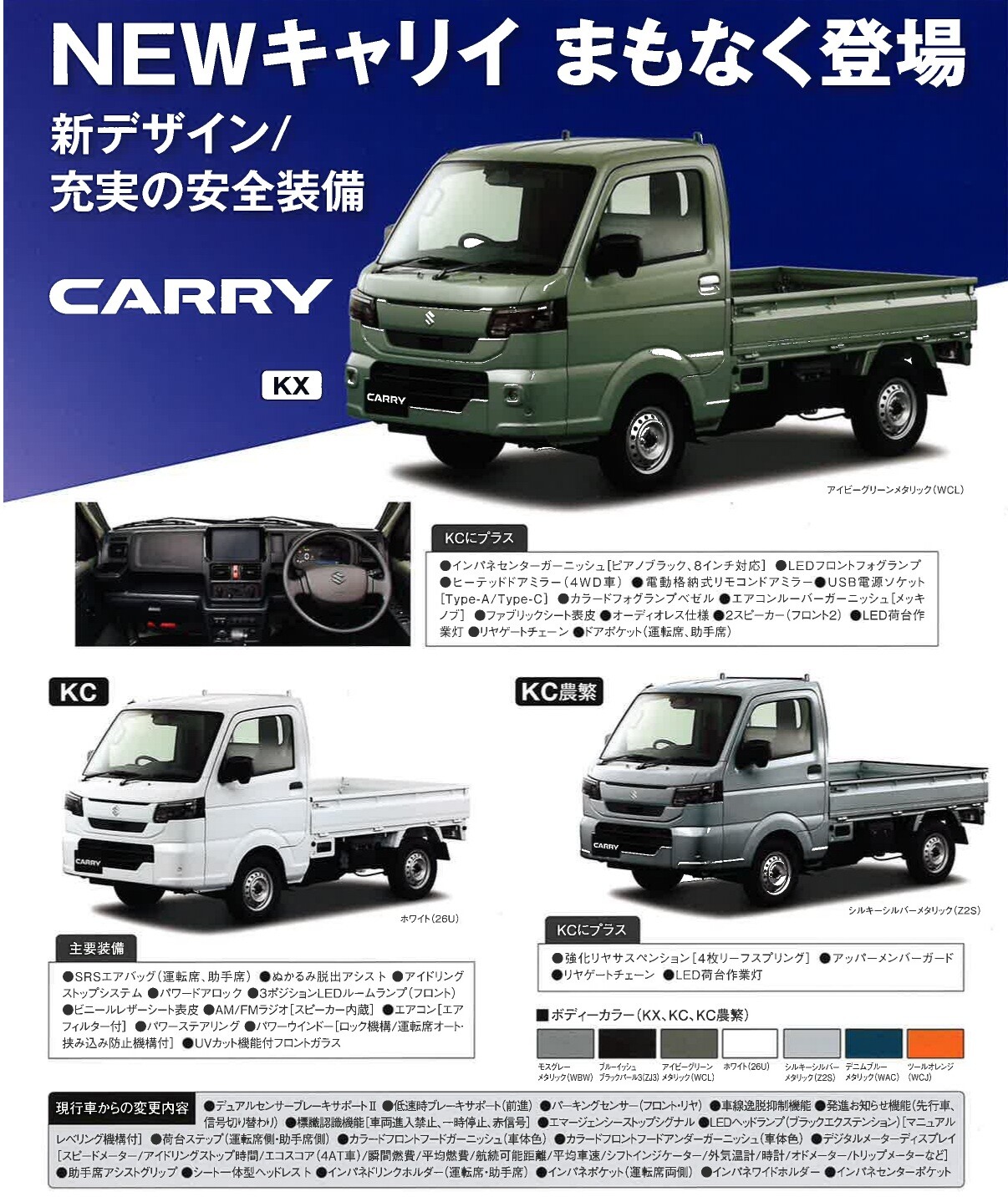 NEW CARRY まもなく登場！｜新車情報｜お店ブログ｜東中国 