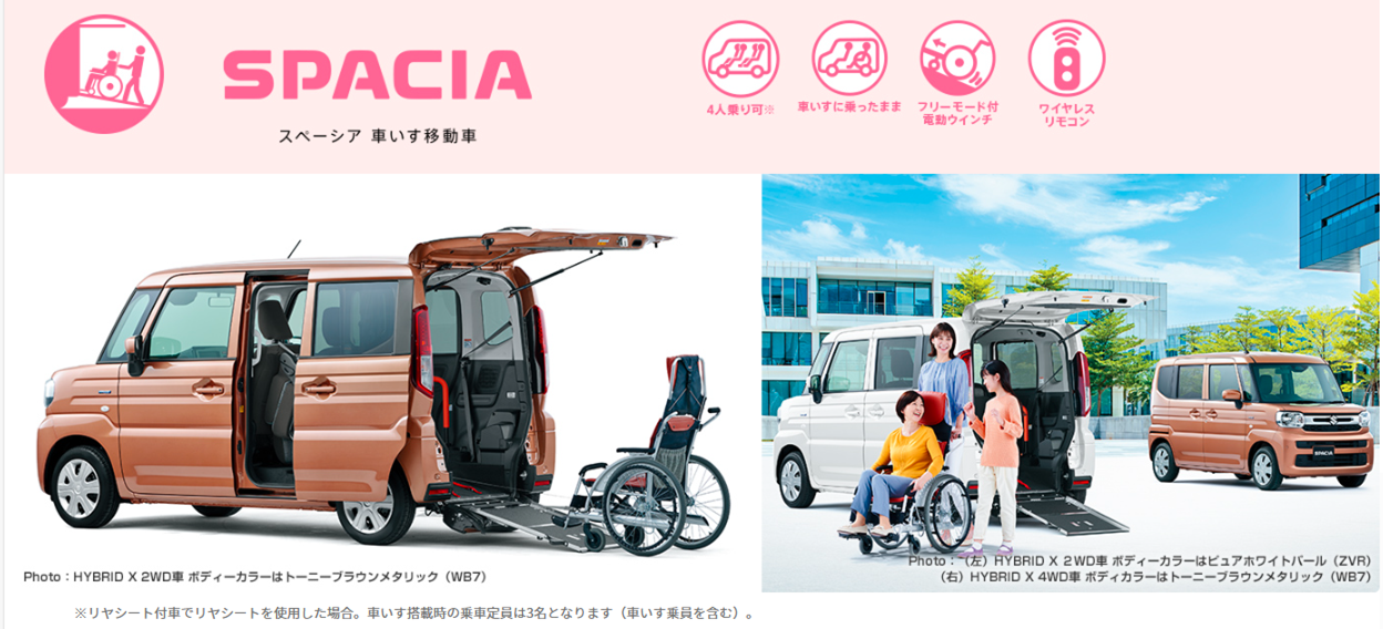 新車情報】福祉車両ウィズシリーズ「スペーシア 車いす移動車」誕生 
