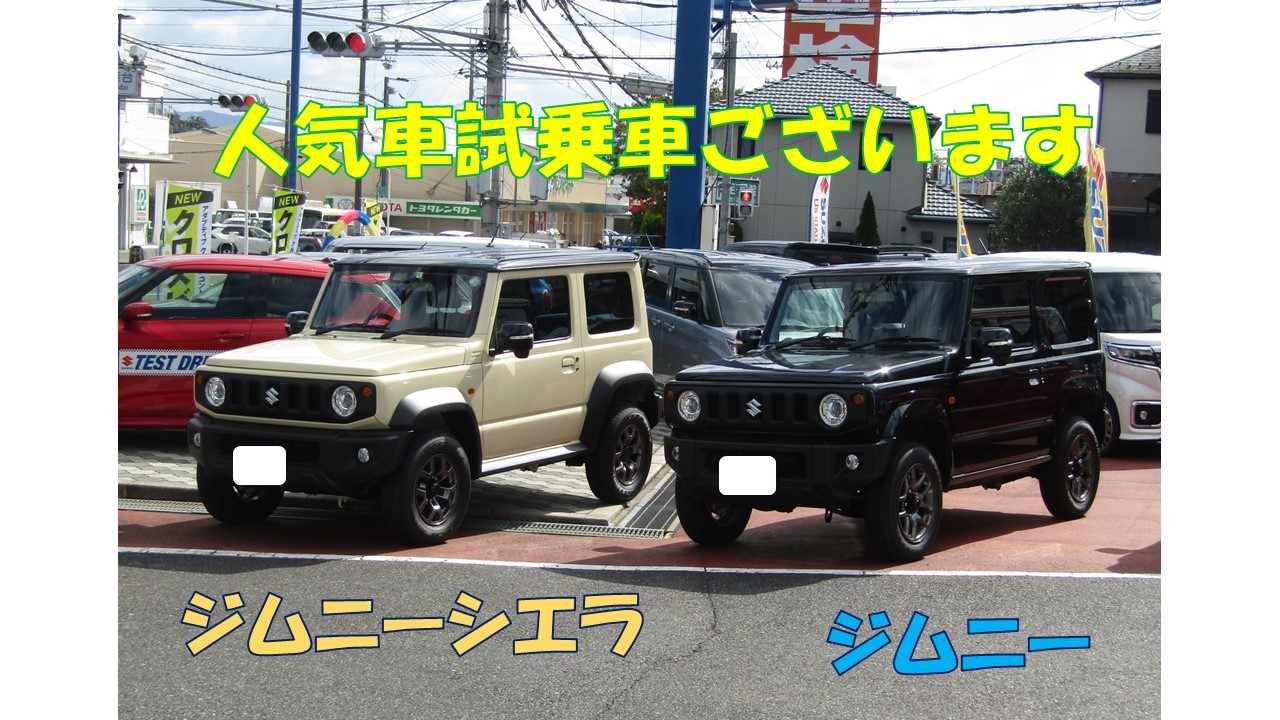 人気車種のジムニー ジムニーシエラ試乗車あります その他 お店ブログ 株式会社スズキ自販滋賀 スズキアリーナ大津
