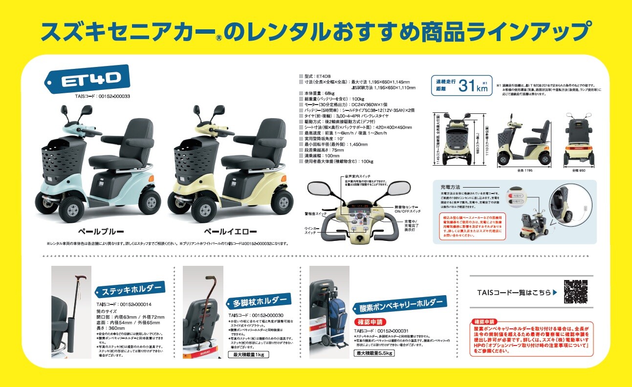 スズキセニアカーは【介護保険レンタルサービス】を利用いただけます 