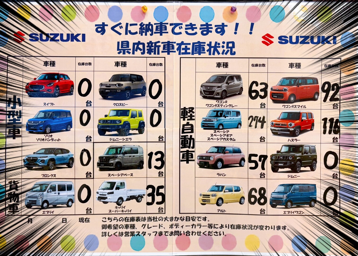 すぐにお車ほしい方！諦めないでっ！！｜新車情報｜お店ブログ｜株式 