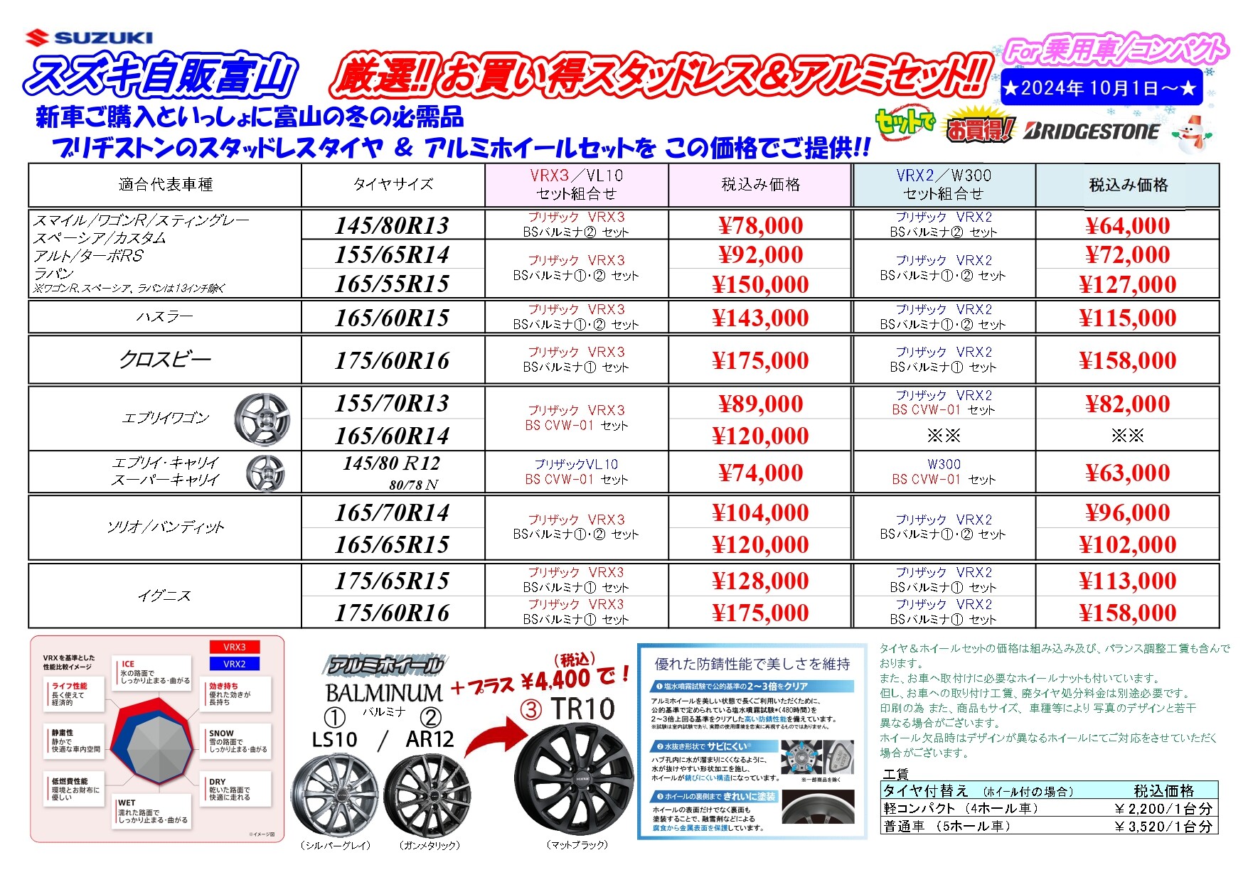 スタッドレスタイヤ＆アルミセット ご購入キャンペーン実施中 