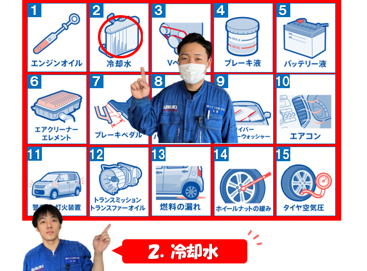 愛車無料点検 2 冷却水 イベント キャンペーン お店ブログ 株式会社スズキ自販青森 スズキアリーナ五所川原東 U S Station五所川原