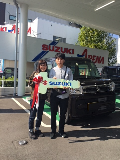 この車を選んだ決め手は かわいさと利便性で決めました 納車ギャラリー お店ブログ スズキアリーナ守山