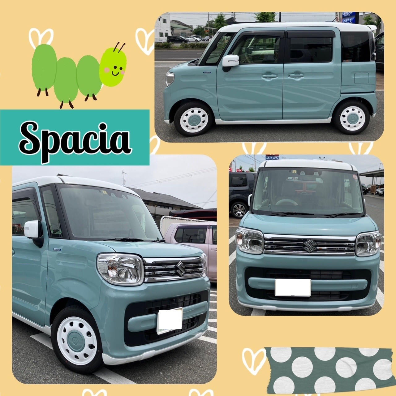 アルミホイールセンターキャップがカワイイ！スペーシアです 