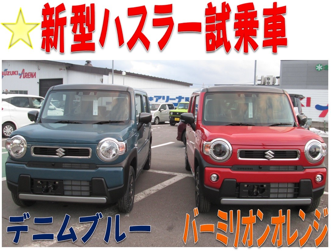 新型ハスラー試乗車 新車情報 お店ブログ 函館スズキ販売株式会社 スズキアリーナ函館