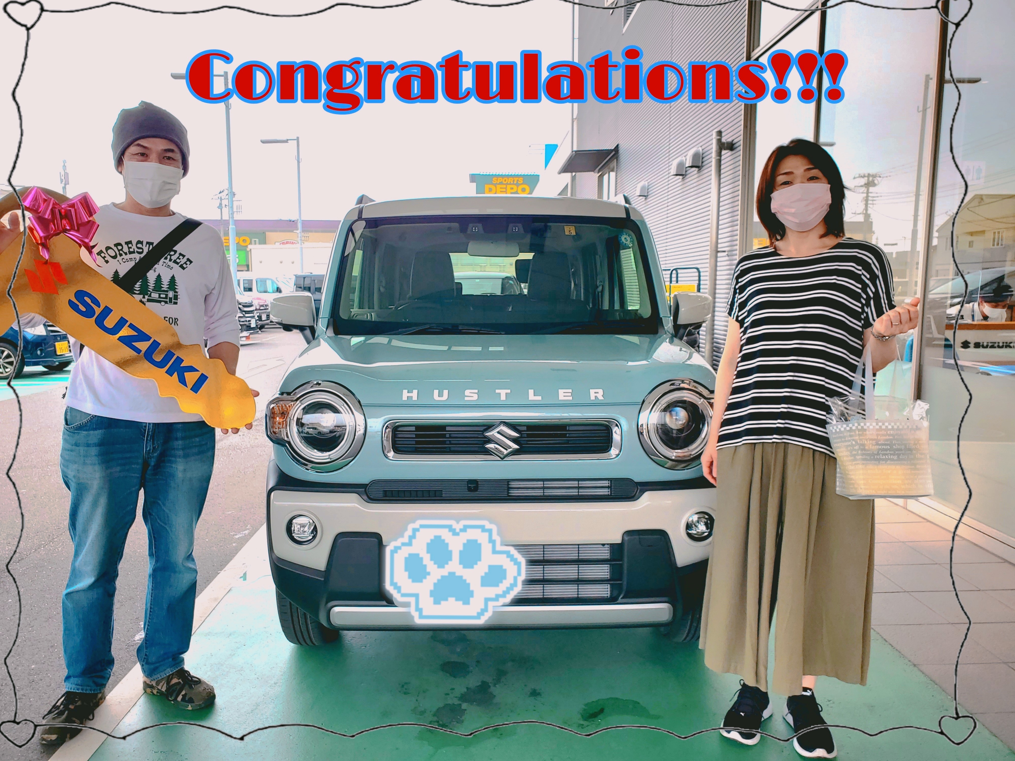 新型ハスラーご納車！！！｜納車ギャラリー｜お店ブログ｜株式会社スズキ自販京葉 スズキアリーナ市原  U's STATION市原