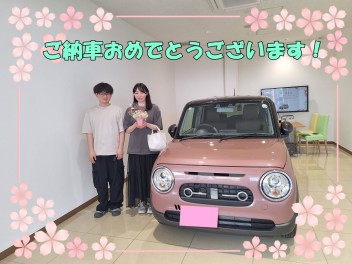 O様にラパンをご納車しました！