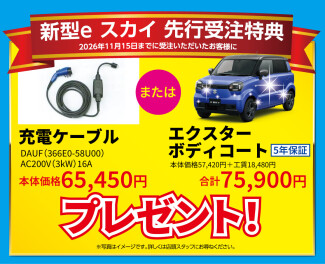 １１月１５日まで！eSKY先行受注キャンペーン！！