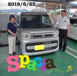 ＊。+　スペーシアご納車　＊。+