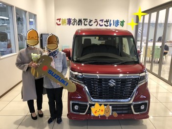 スペーシアカスタム納車させていただきました☆