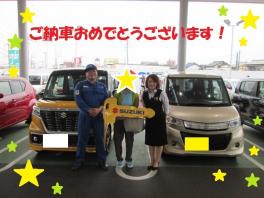 黄色×黒　スペーシアカスタムご納車です！！