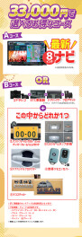 33,000円で 最新ナビ か 用品5点 かを選べちゃう！