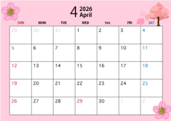 ４月の定休日のご案内