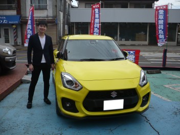 新車スイフトスポーツ納車です。