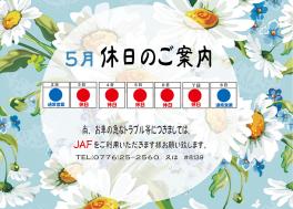 ✩休日のご案内✩