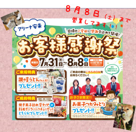 ８日（土）まで営業中('◇')ゞ