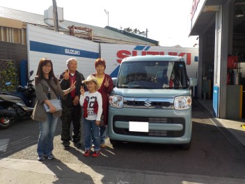 スペーシア ＨＹＢＲＩＤ Ｘ☆御納車☆致しました♪♪♪