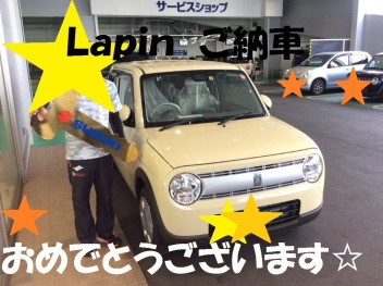 ラパンご納車です(*^_^*)