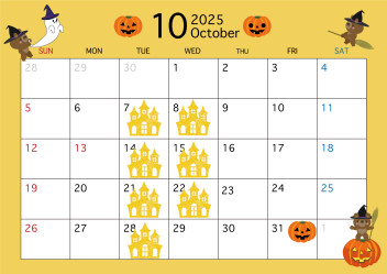 10月のカレンダー☆彡