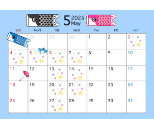 5月のカレンダー☆彡