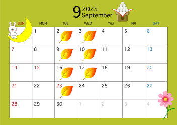 9月のカレンダー☆彡