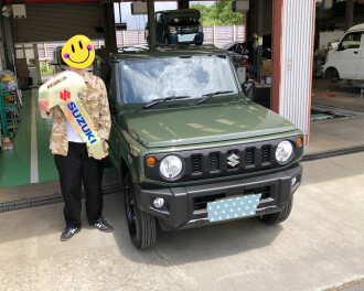 ジムニーご納車です！！ ^^) _旦~~