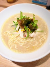 寺泊の魚を美味しく食べようプロジェクト　メギス白湯のかす塩ラーメン　麺人　麺狂い　麺紀行