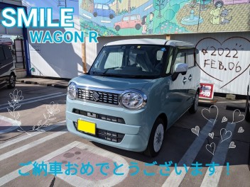 M様、ワゴンRスマイルご納車おめでとうございます☺