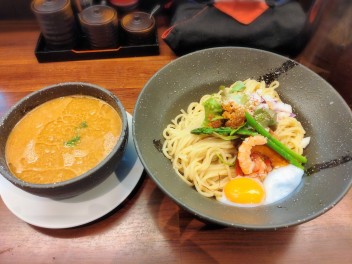 海老味噌白湯つけ麺　小千谷　麺や　ようか　麺人　麺狂い　麺紀行