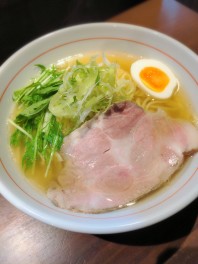 カタクチイワシの荒節とゆずの塩ラーメン　長岡　円満　麺人　麺狂い　麺紀行