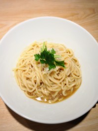 秋の味覚キノコ　超香茸（ちょうこうたけ）醬油つけ麵　長岡あおぎり　麺人　麺狂い　麺紀行